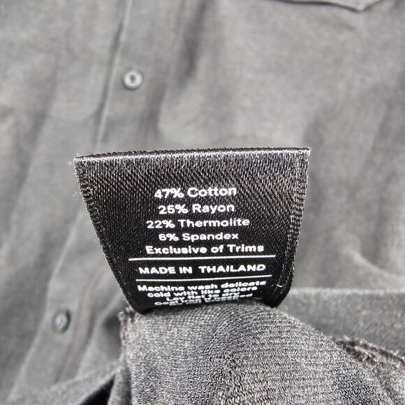 Public Rec Shirt Mens Medium Black Cotton Thermolite Spandex Long Sleeve Flannel - Picture 5 of 7